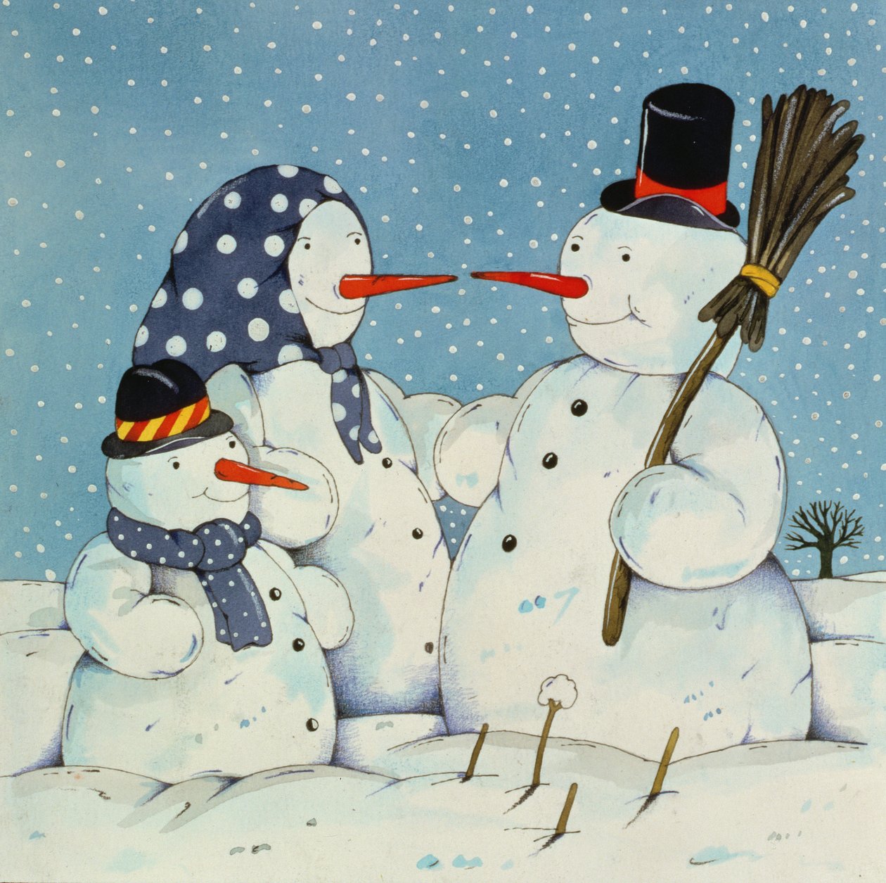 The Snowman Family, 1997 (wc no papel) de Christian Kaempf