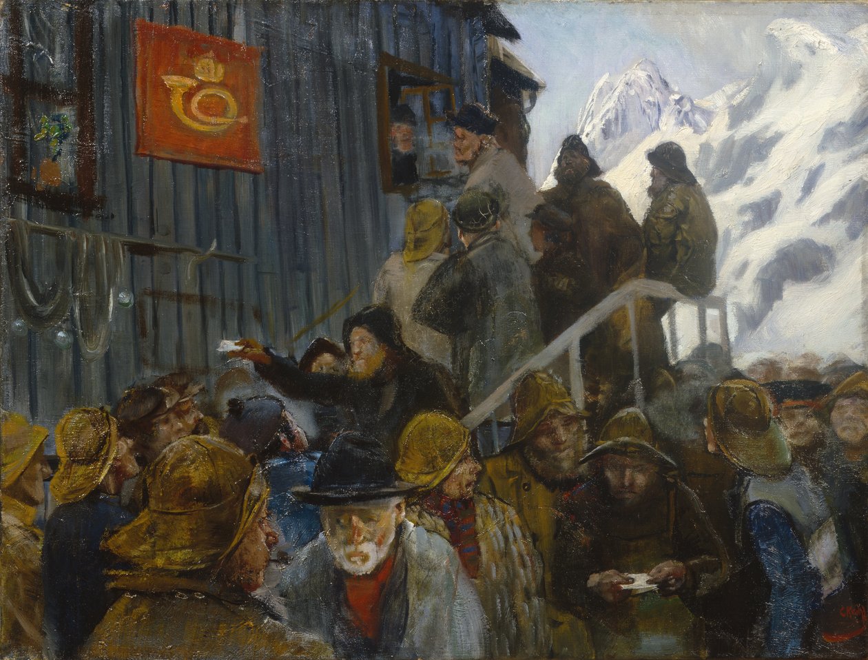 Chegada do Posto (óleo sobre tela) de Christian Krohg