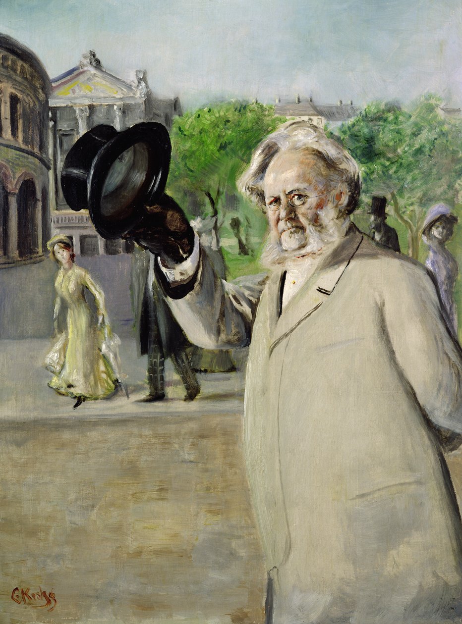 Autor Henrik Ibsen (óleo sobre tela) de Christian Krohg