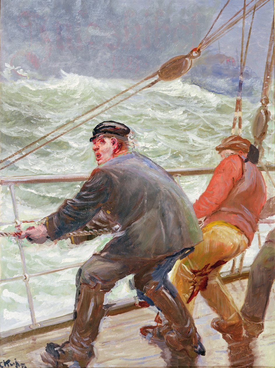 Transporte a barlavento (óleo sobre tela) de Christian Krohg
