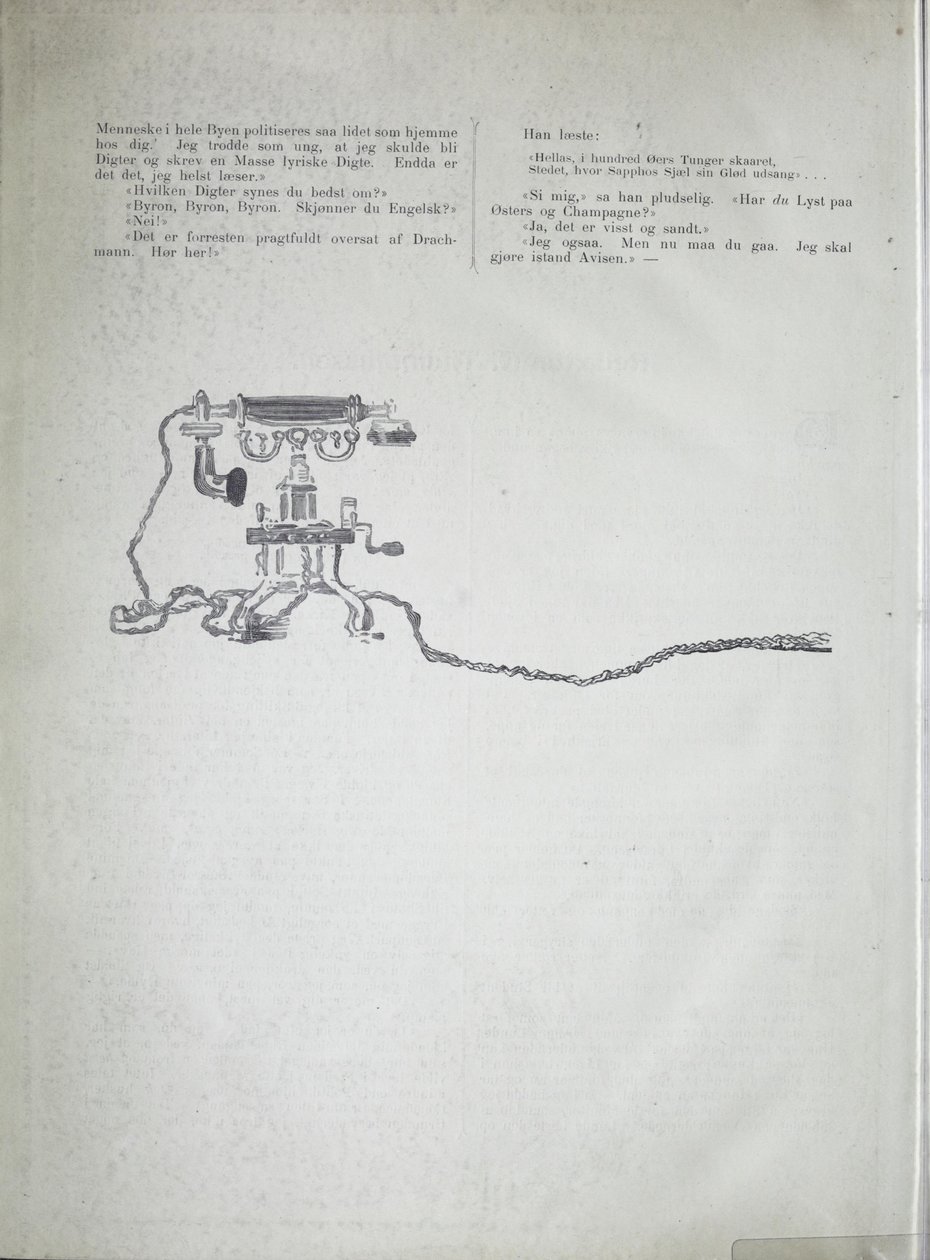Ilustração retirada do livro 12 af vore samtidige de Krohg, Christian e publicada por Feilberg & Landmark (Kristiania, 1895) de Christian Krohg