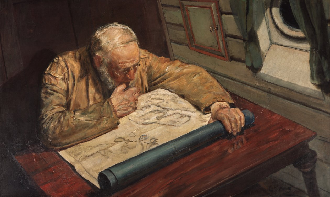 Na casa das cartas (pintura) de Christian Krohg