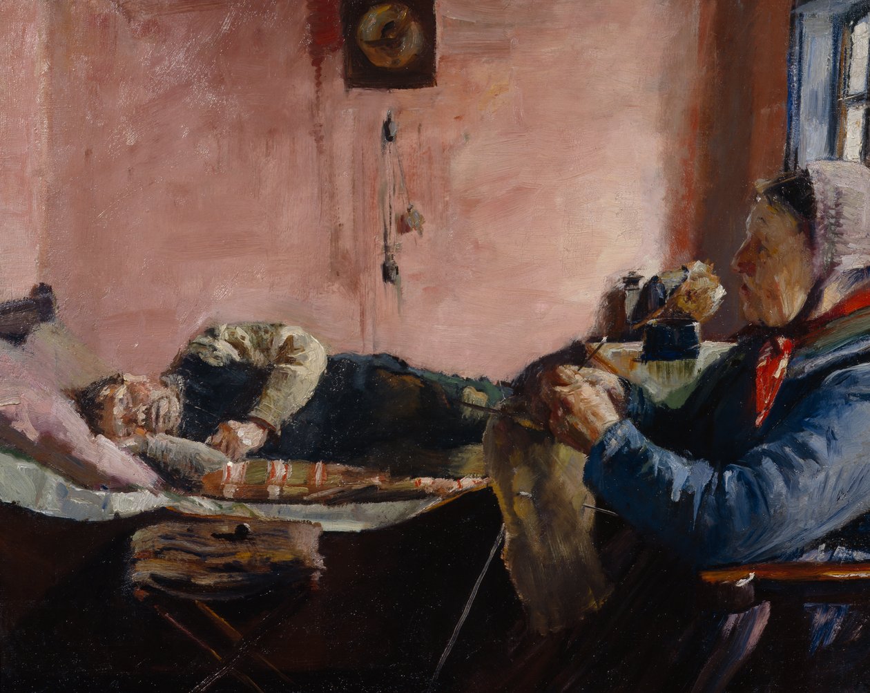 Interior de uma casa de pescadores em Skagen de Christian Krohg