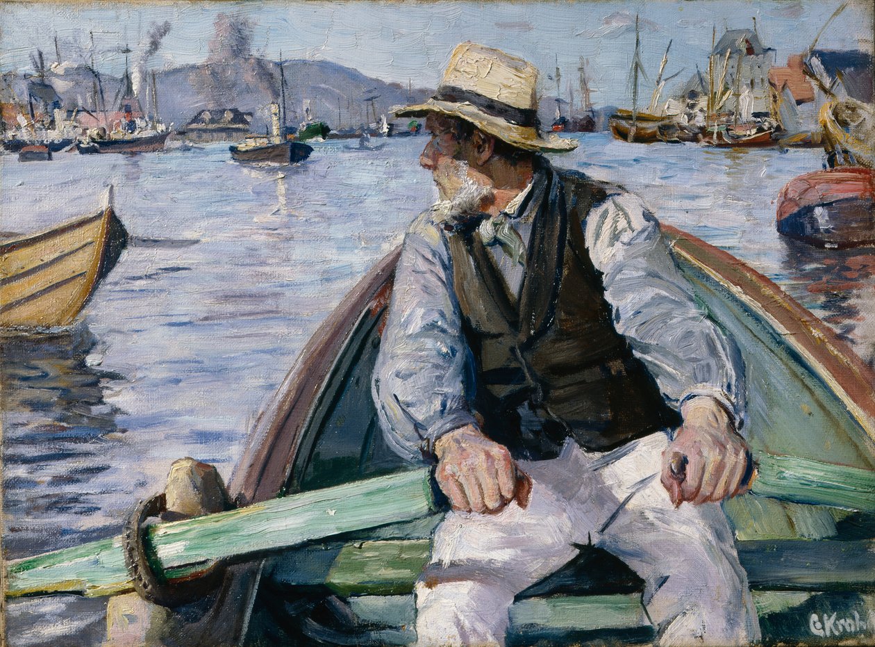 Olhe para a frente, baía de Bergen de Christian Krohg