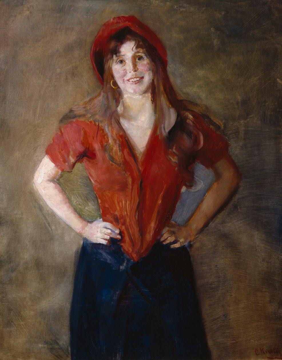 Oda a vermelho (estudo) de Christian Krohg