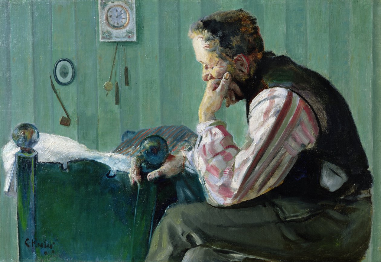 Retrato, Terje Vigen (óleo sobre tela) de Christian Krohg