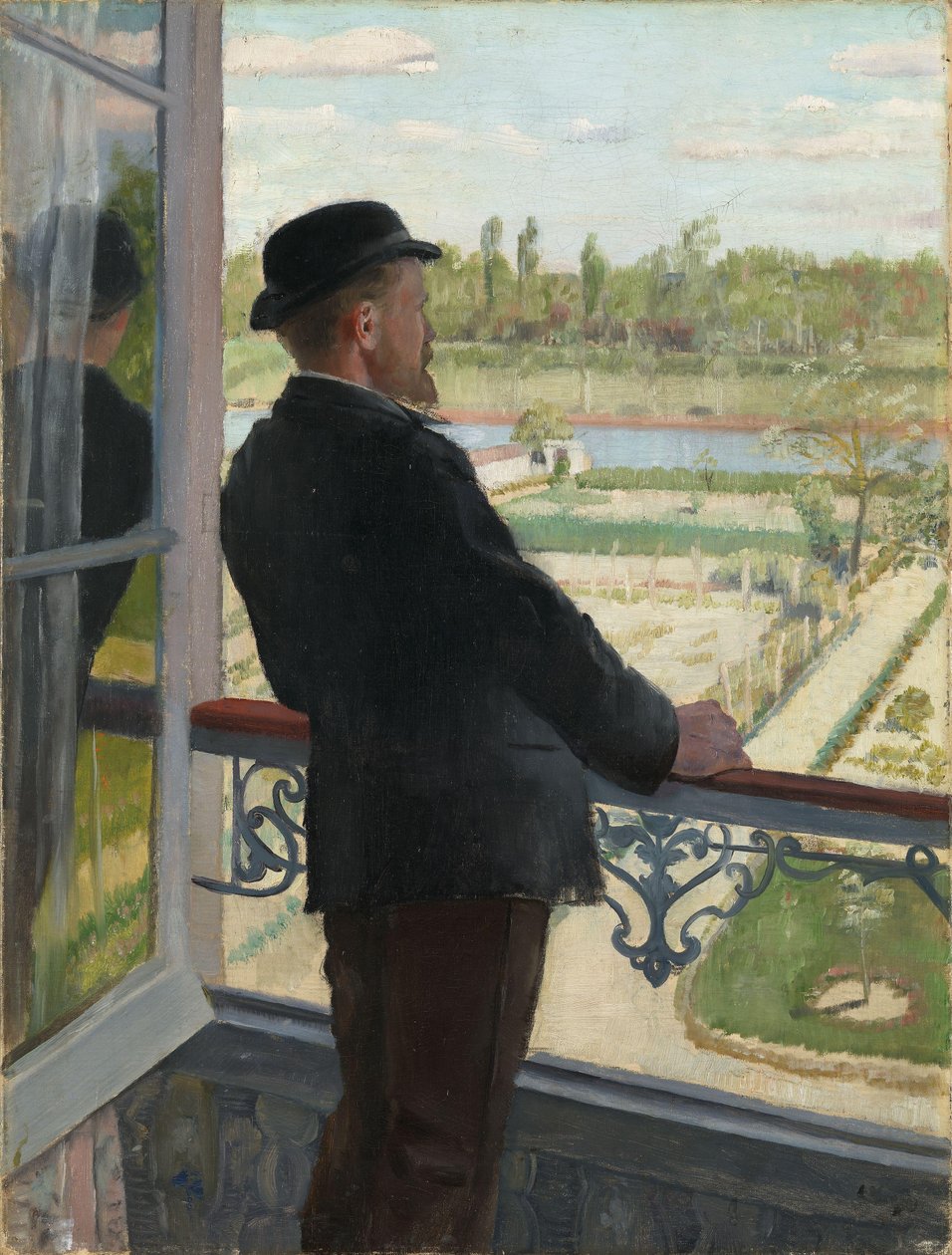 Retrato do pintor sueco Karl Fredrik Nordstrom (1855-1923) 1882 (óleo sobre tela) de Christian Krohg