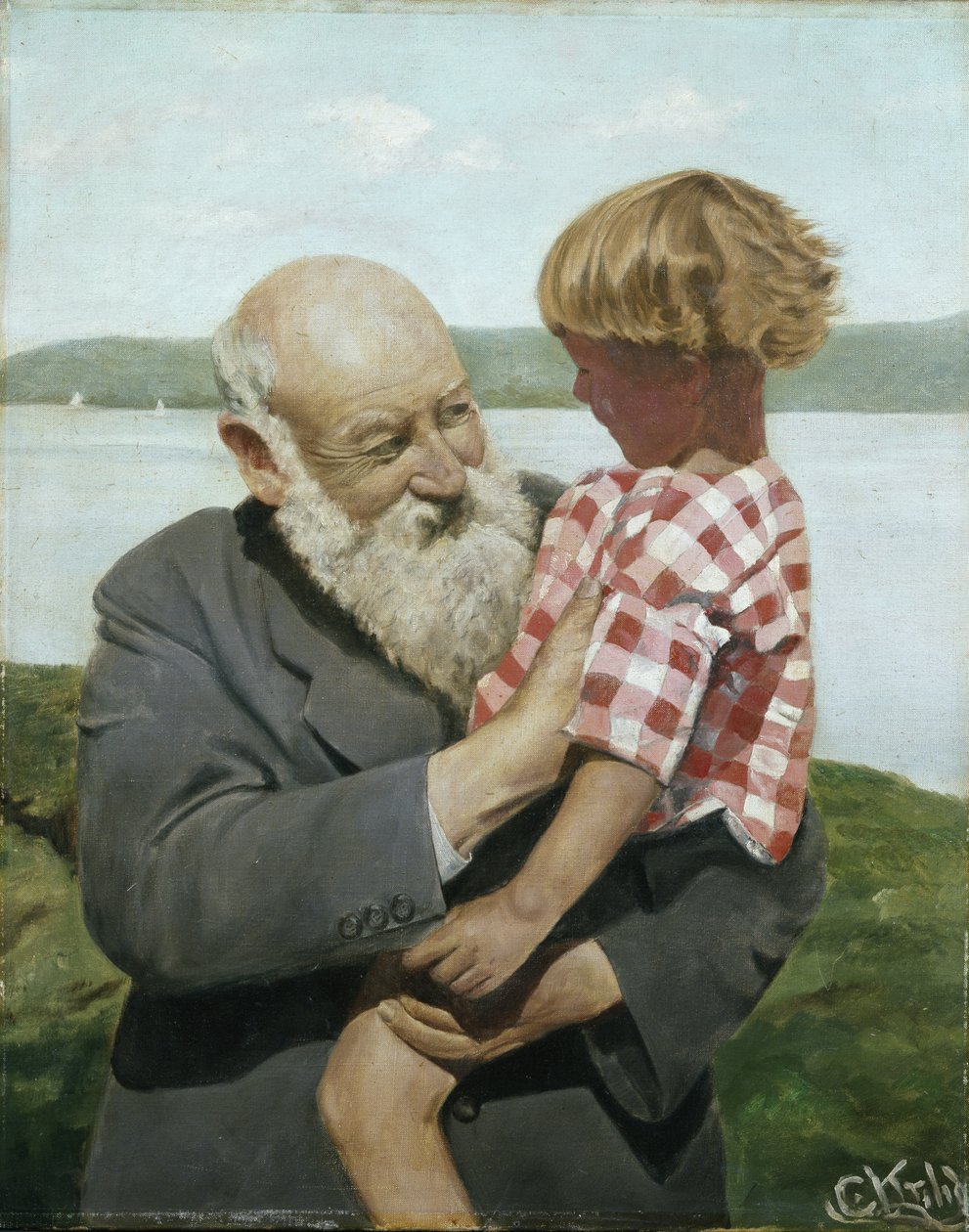 Auto-retrato (óleo sobre tela) de Christian Krohg