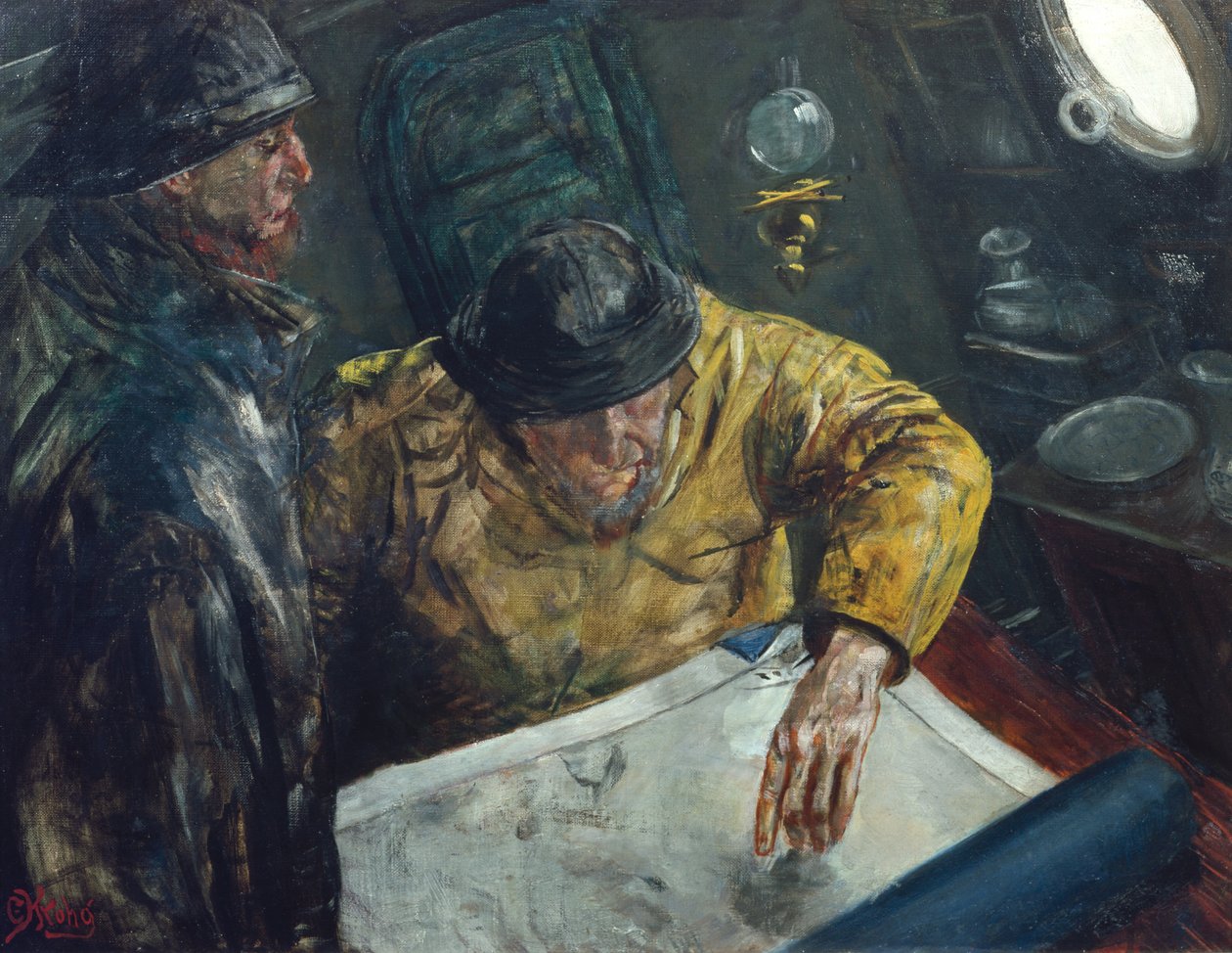 O curso está definido, c.1888 de Christian Krohg