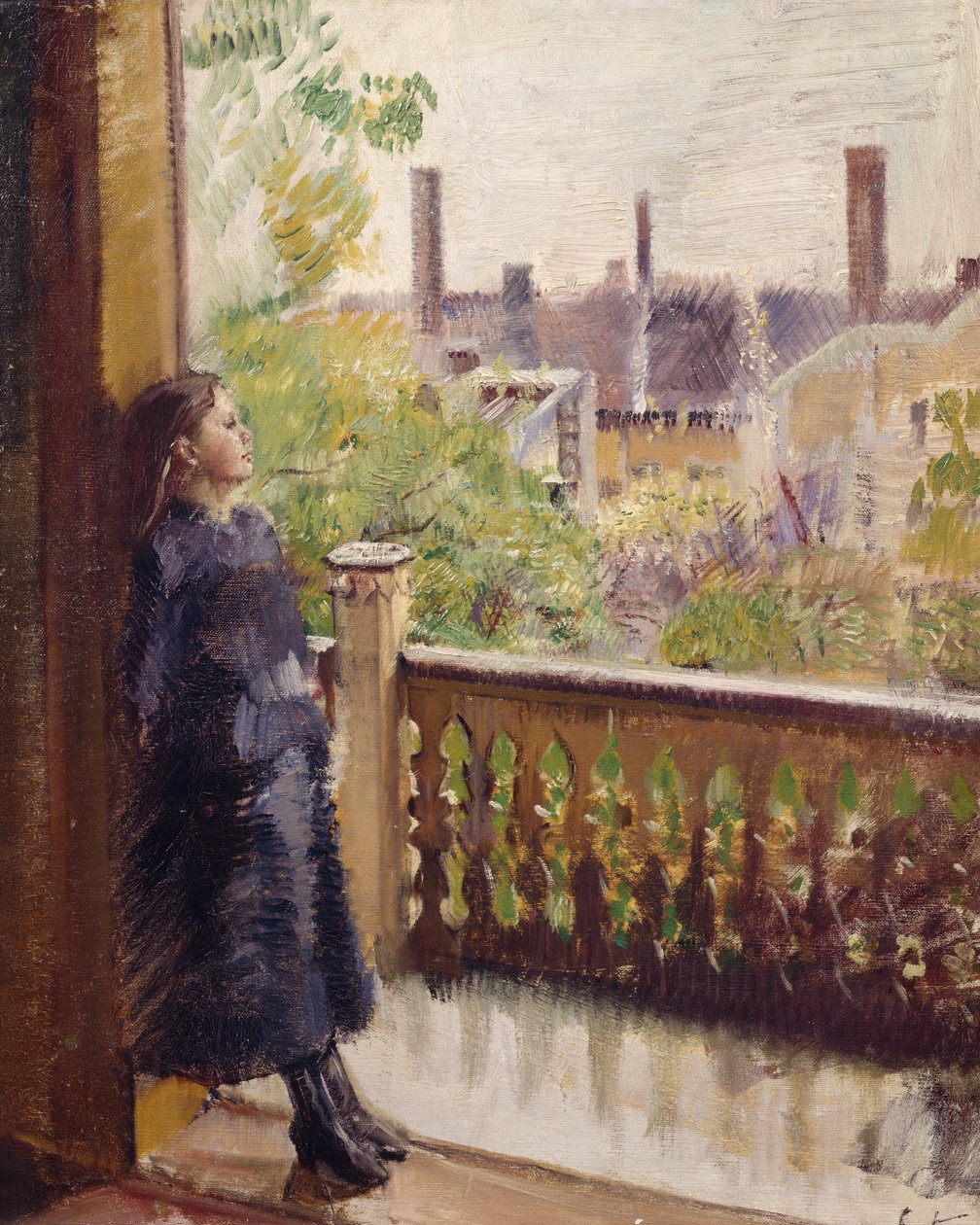 O alpendre em Grønnegate de Christian Krohg