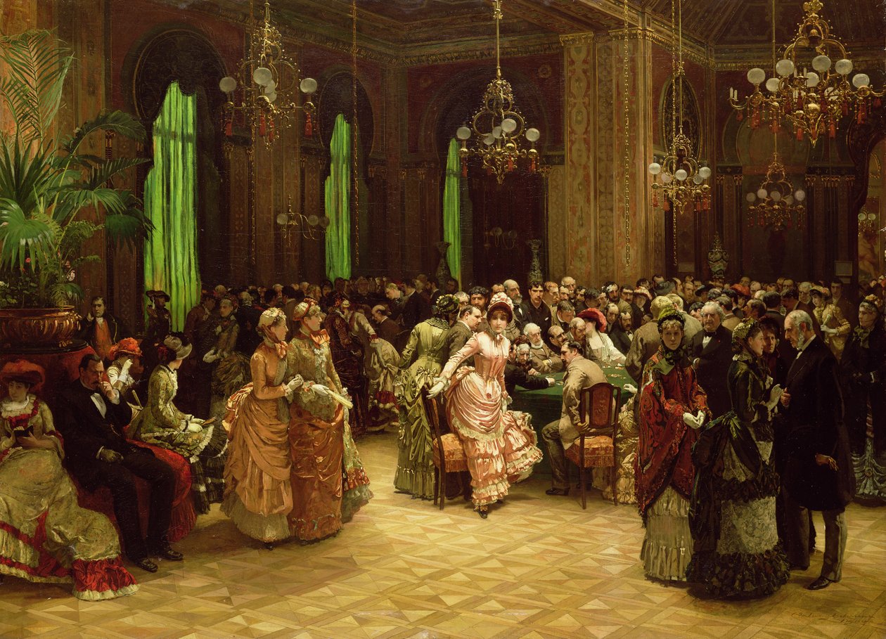O cassino, Monte Carlo, 1884 de Christian Ludwig Bokelman