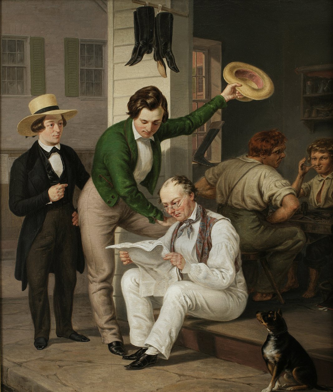 Lendo as notícias, 1844 de Christian Mayr