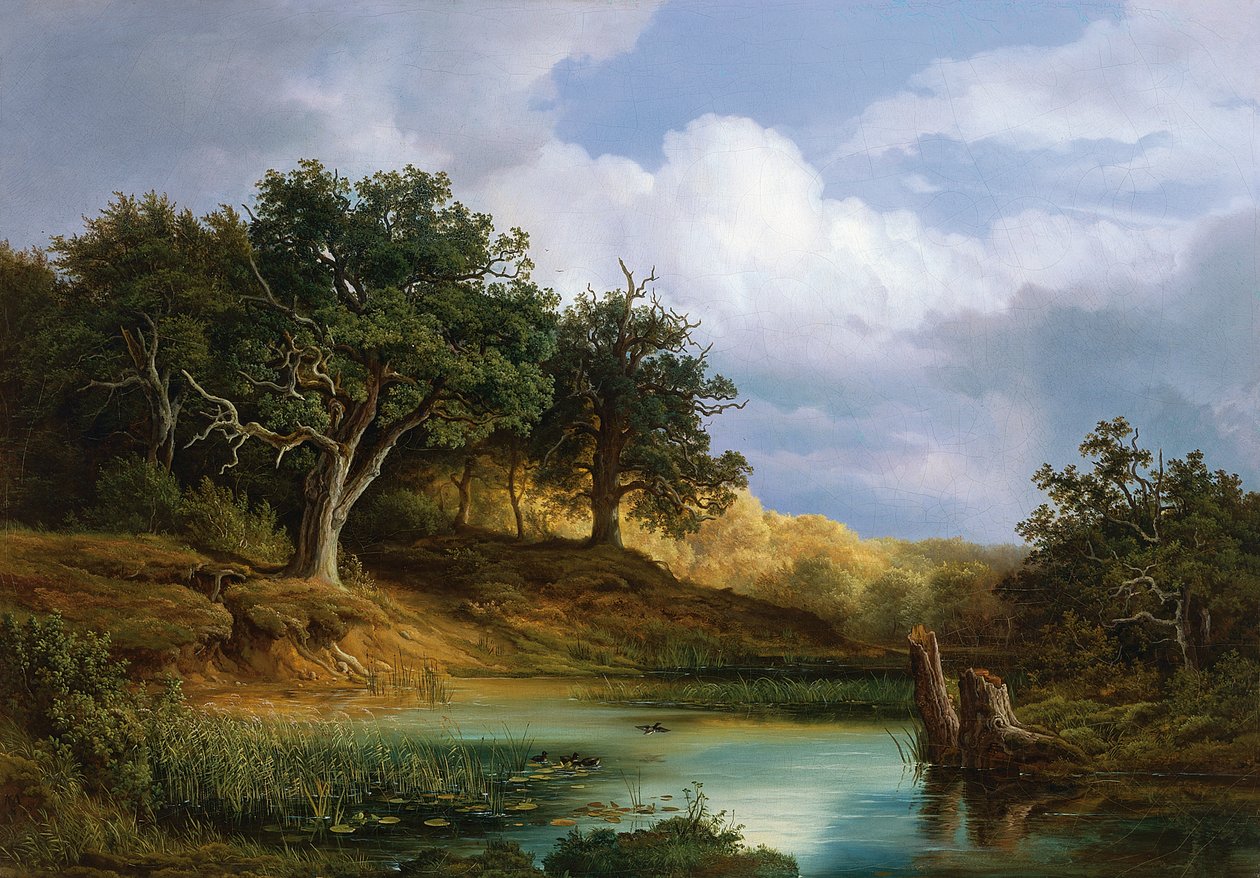 Carvalhos junto à água de Christian Morgenstern