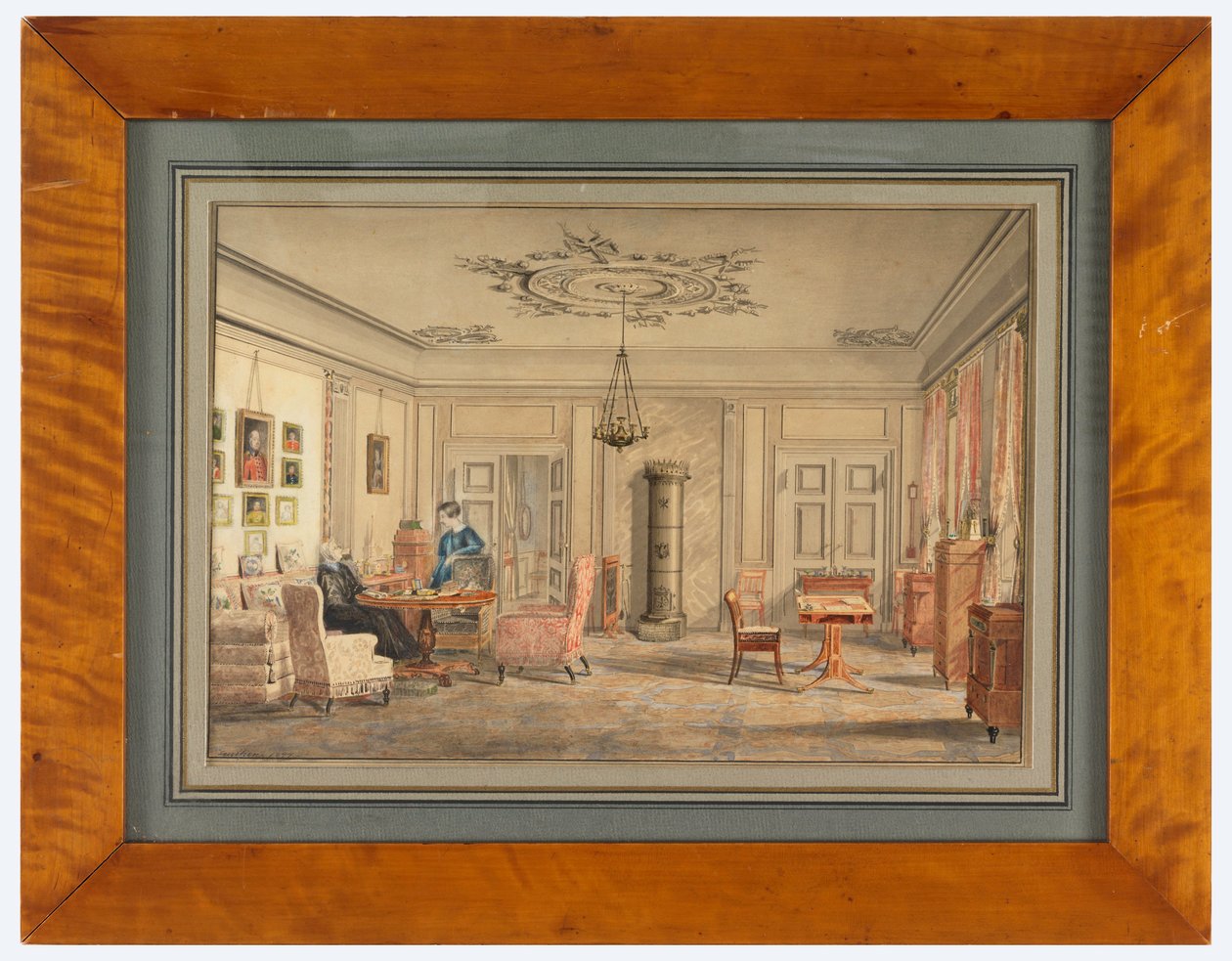 Interior na House of Lord Chamberlain O&39;Neill, Strandraede, Copenhagen de Christian Olavius Zeuthen