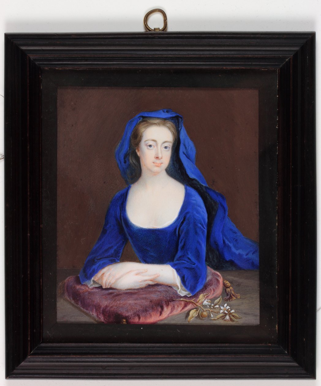 Lady Henrietta Cavendish Holles Harley (aguarela em marfim) de Christian Richter