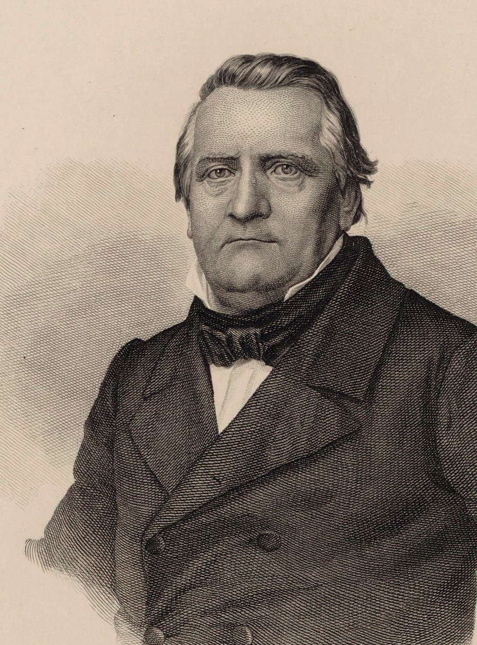 Retrato do compositor Franz Lachner 1803-1890, 1850. de Christian Riedt