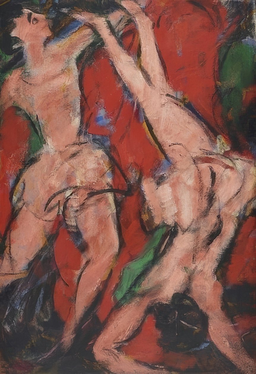 Acrobatas. 1916 de Christian Rohlfs