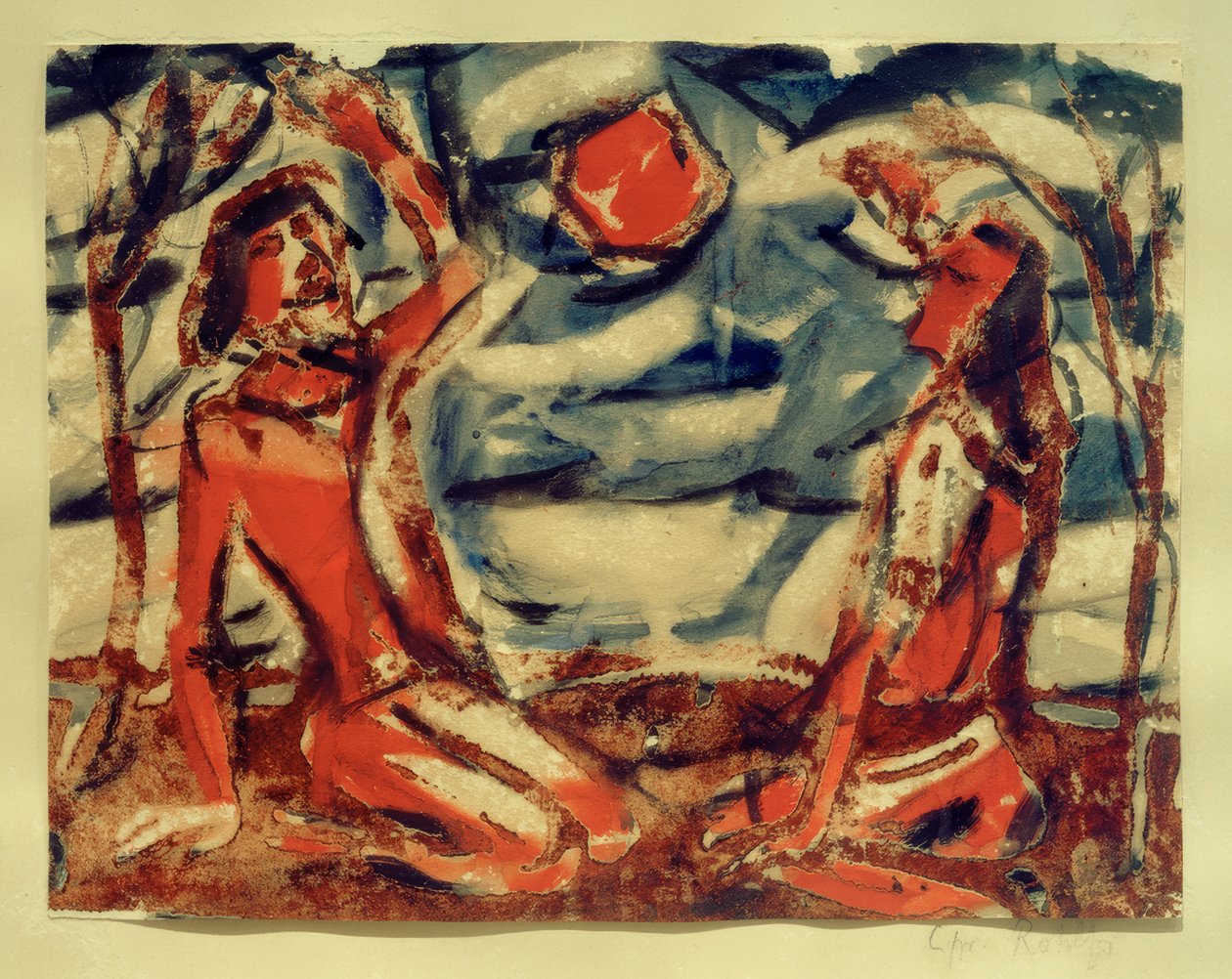 Dois nus antes do pôr do sol de Christian Rohlfs