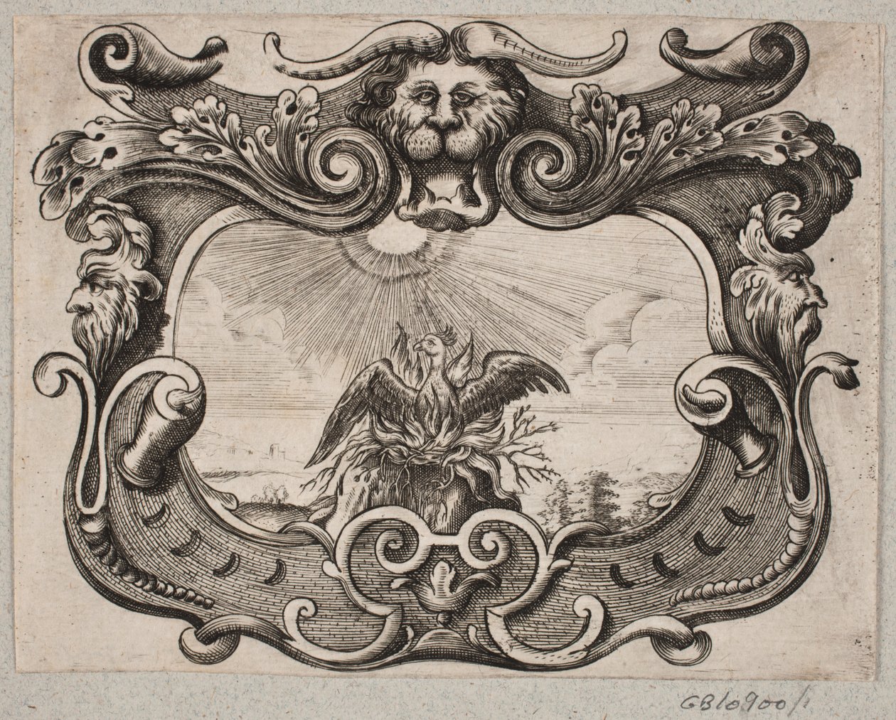 Emblema com o pássaro Phoenix de Christian Rothgiesser