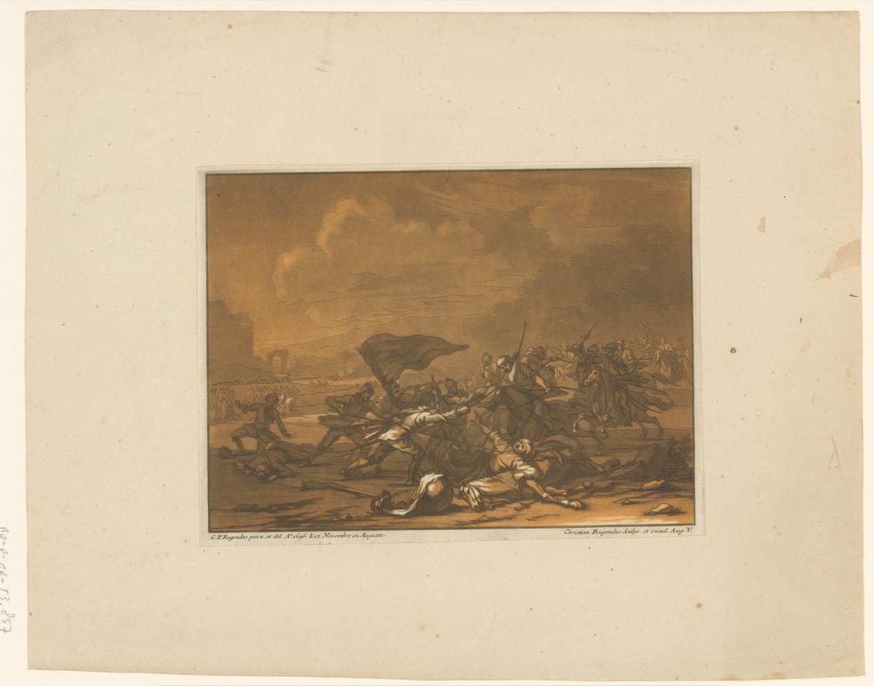 Batalha entre cavaleiros e soldados a pé
Cavaleiros, cavalos e batalhas (título da série) de Christian Rugendas