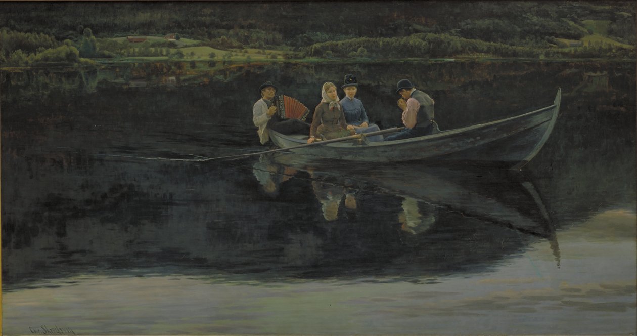 Véspera de verão na Noruega de Christian Skredsvig