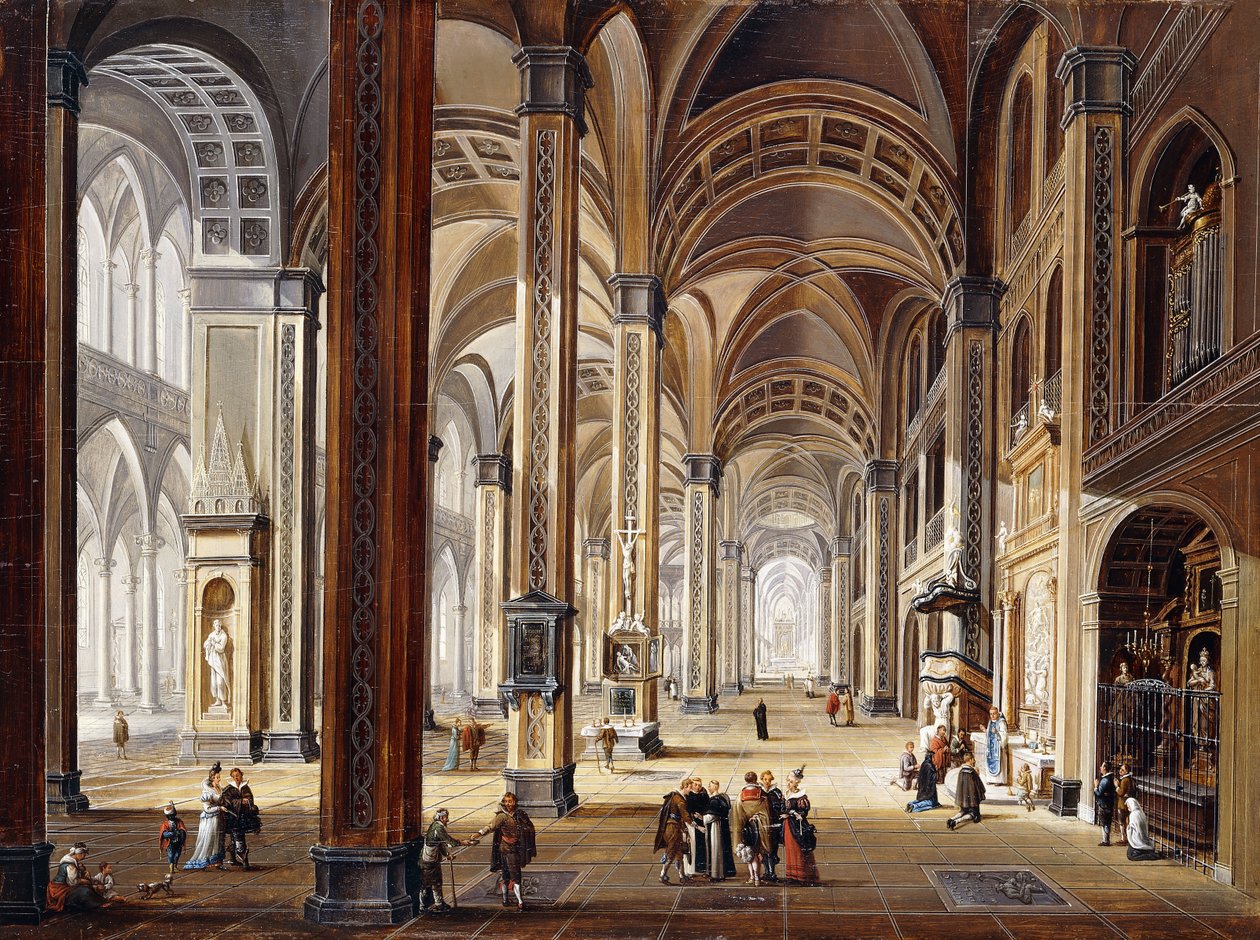 O interior de uma catedral renascentista, de Christian Stocklin