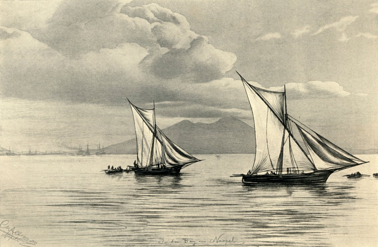 Na Baía de Nápoles, 1898. de Christian Wilhelm Allers
