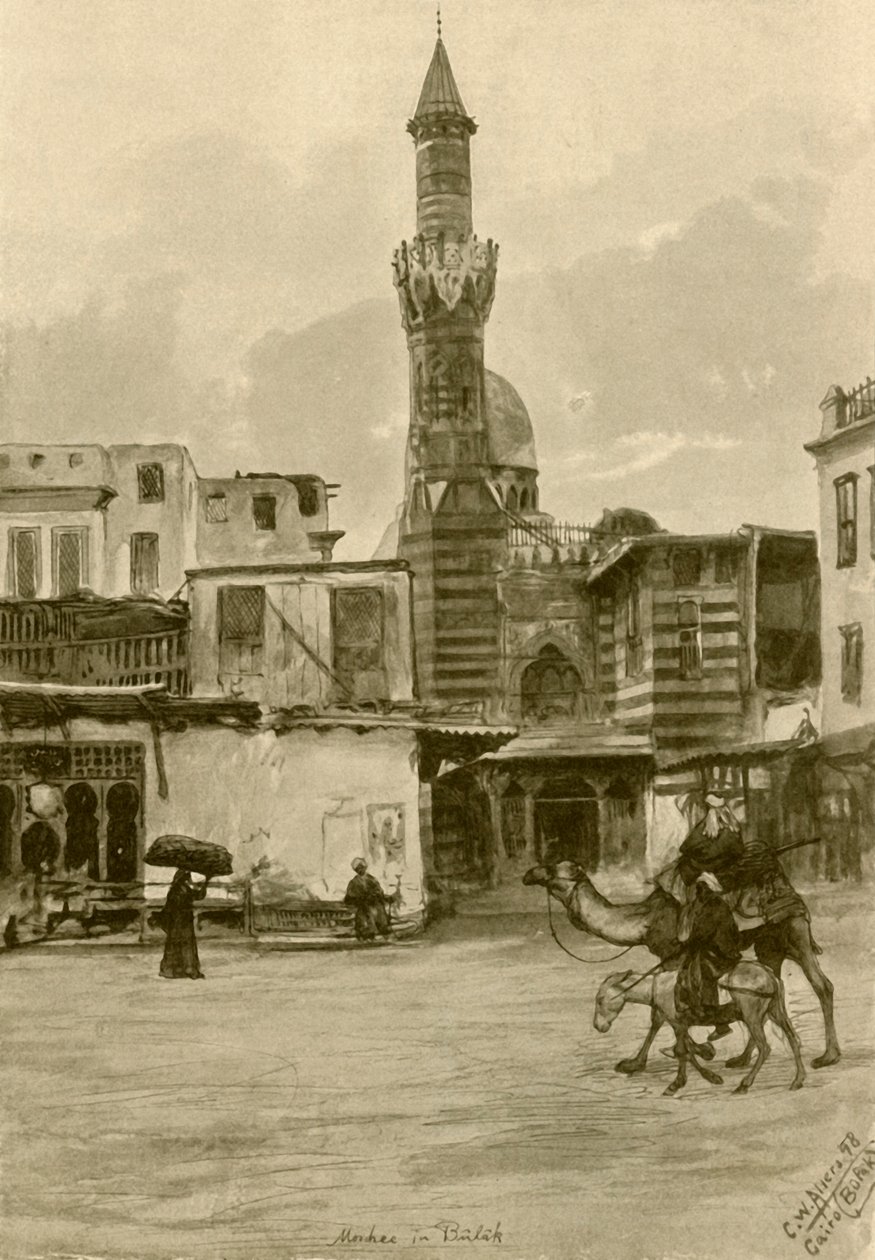Mesquita, Boulaq, Cairo, Egito, 1898. de Christian Wilhelm Allers
