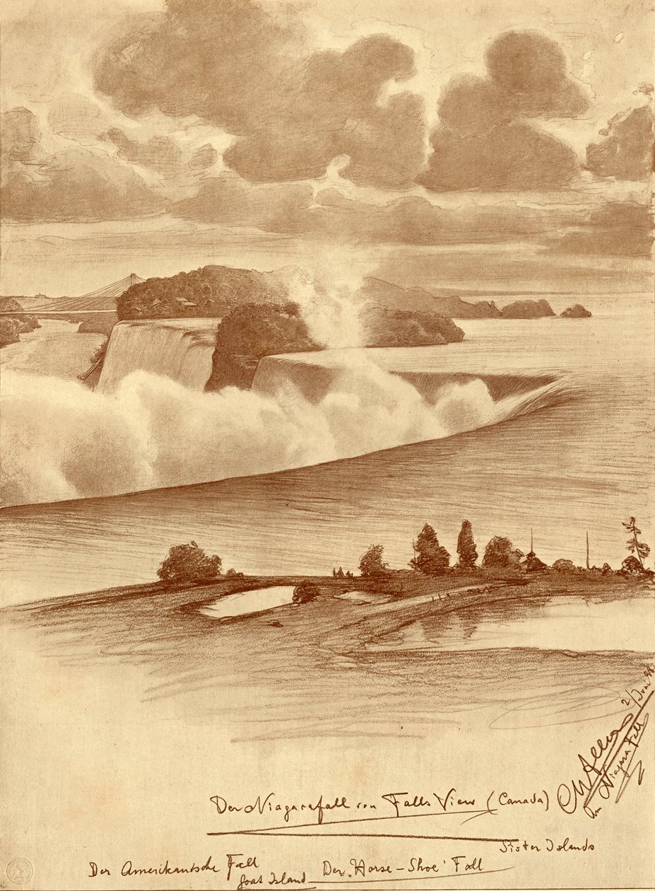 Niagara Falls de Falls View, Canadá, 1898. de Christian Wilhelm Allers