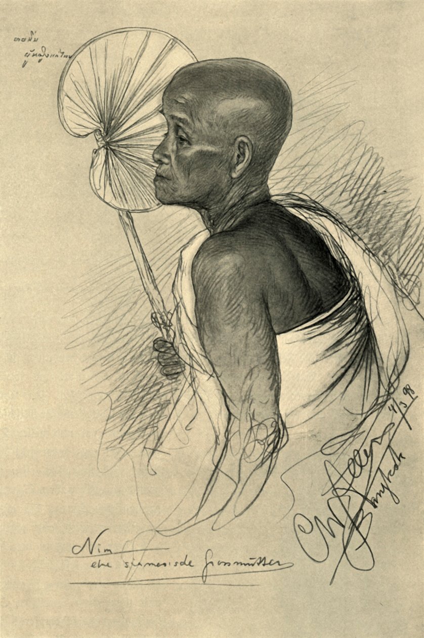 Nim - uma avó siamesa, Bangkok, 1898. de Christian Wilhelm Allers