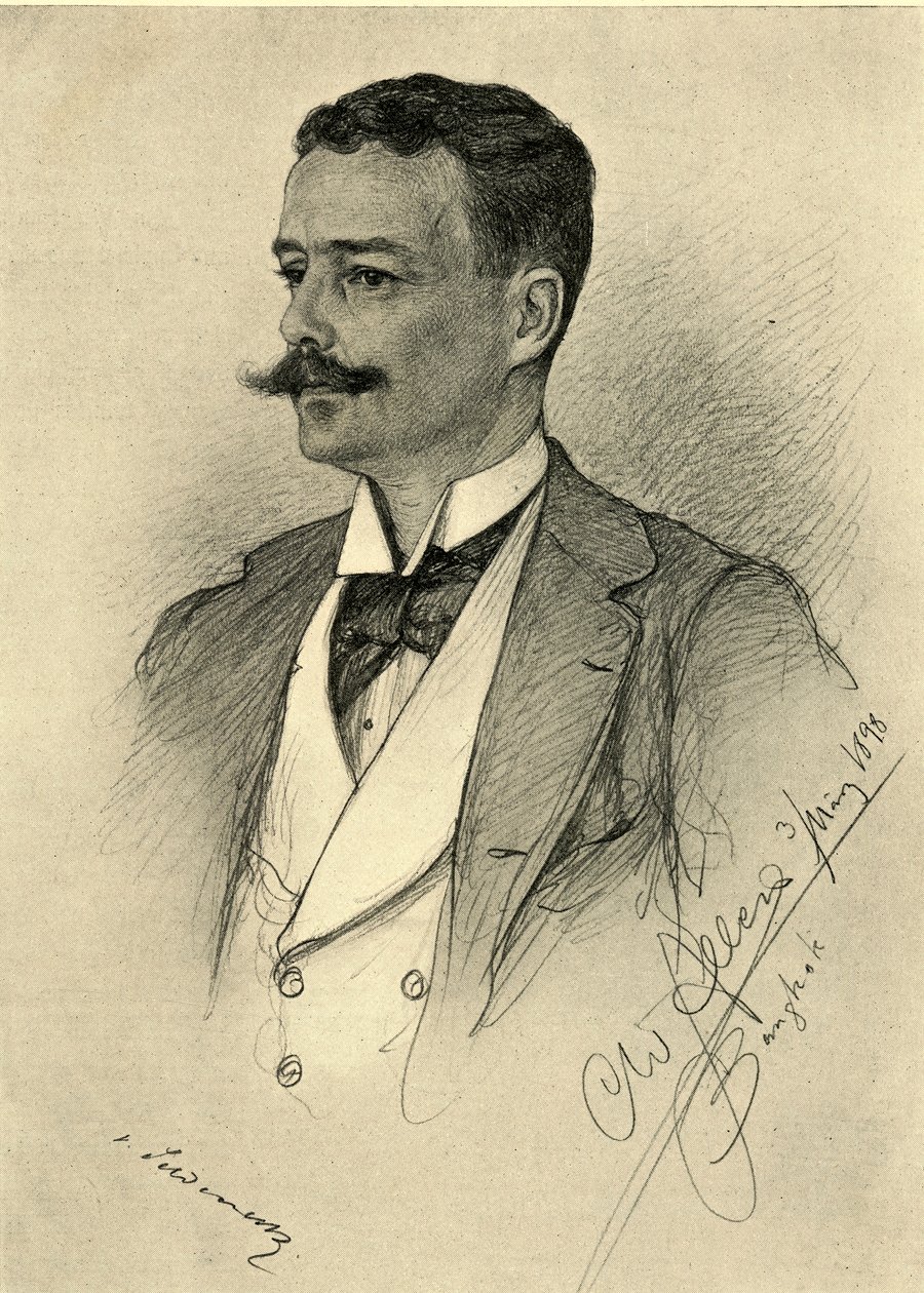 Retrato de um homem, Bangkok, 1898. de Christian Wilhelm Allers