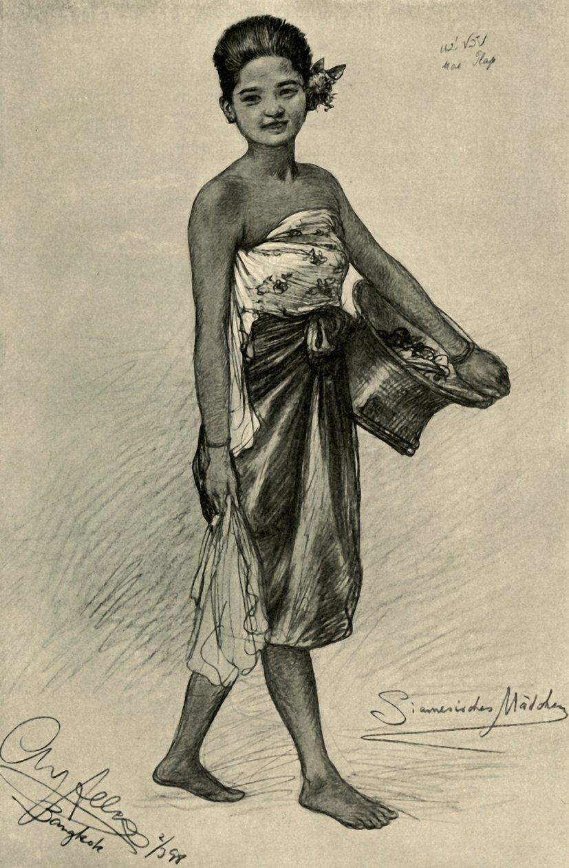 Garota siamesa, Bangkok, 1898. de Christian Wilhelm Allers