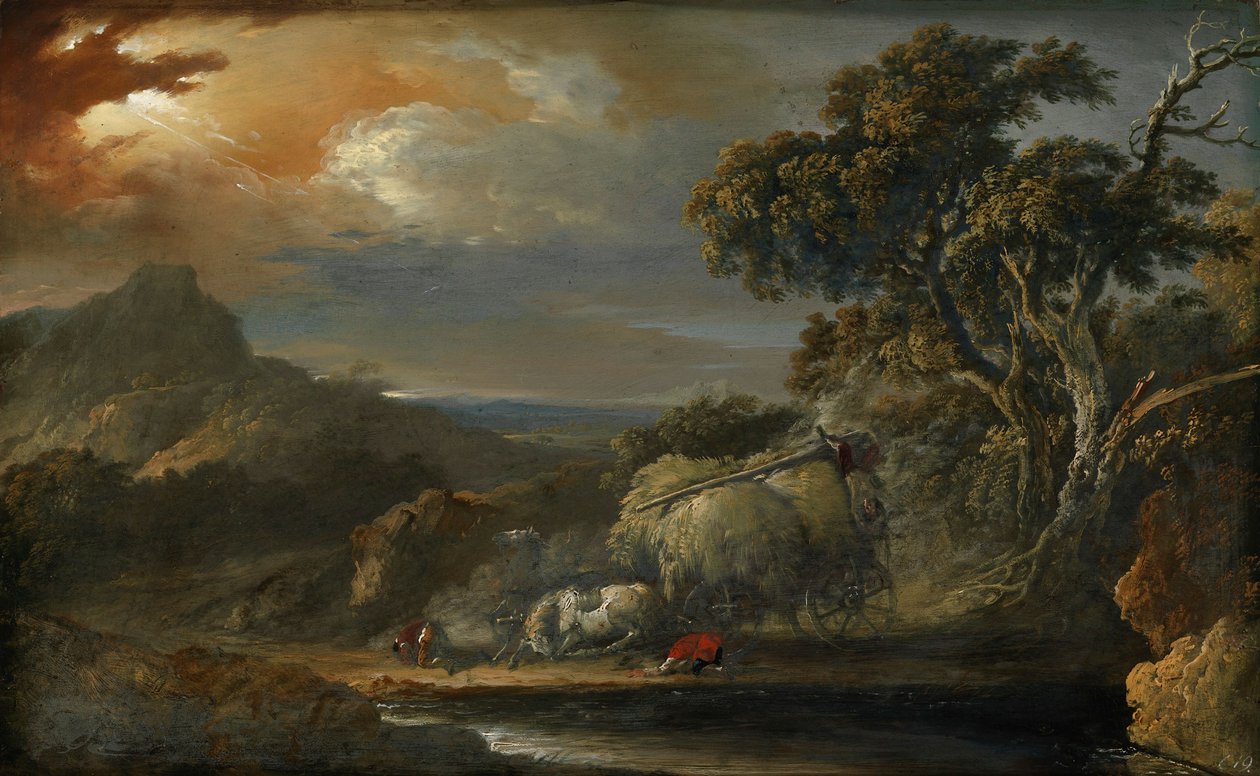 Paisagem tempestuosa de Christian Wilhelm Ernst Dietrich