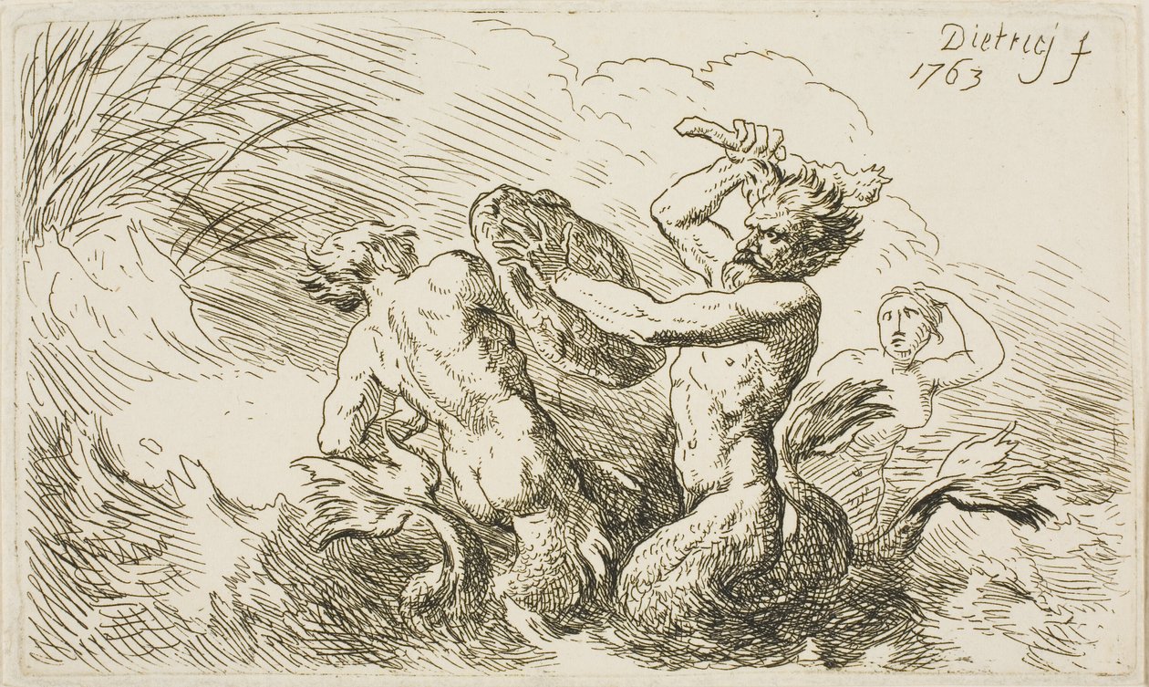 Batalha dos Tritões de Christian Wilhelm Ernst Dietrich