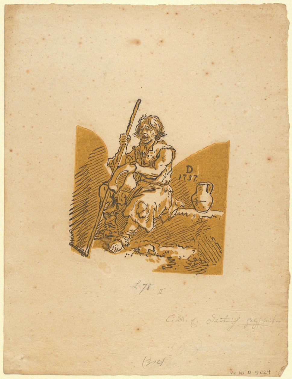 Blinder Bettler de Christian Wilhelm Ernst Dietrich