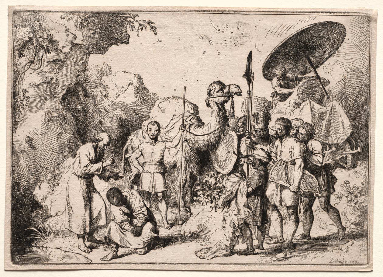 Diácono Filipe Batizando o Eunuco de Christian Wilhelm Ernst Dietrich