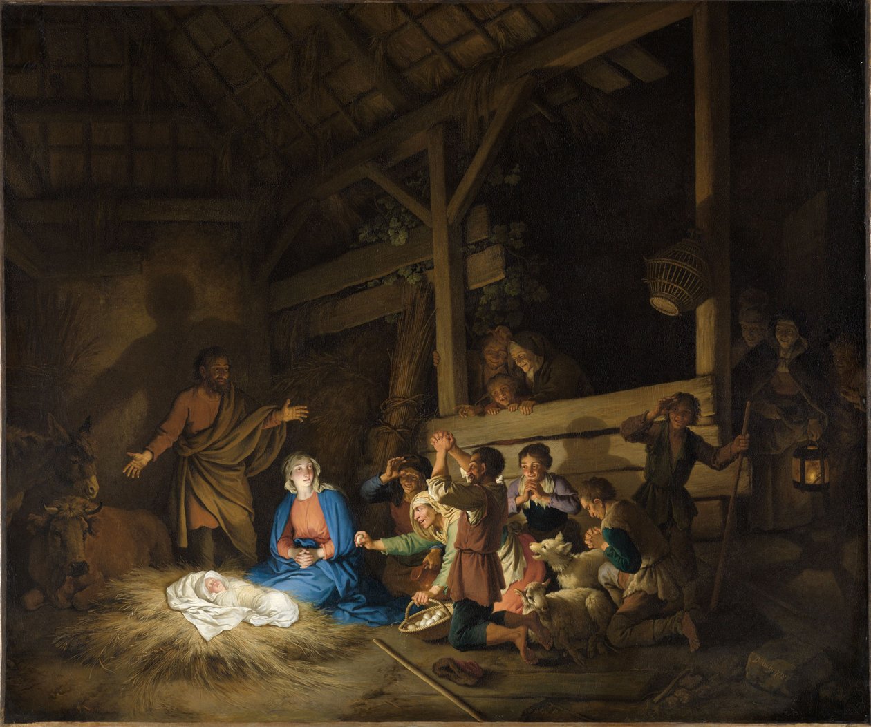 A Adoração dos Pastores de Christian Wilhelm Ernst Dietrich