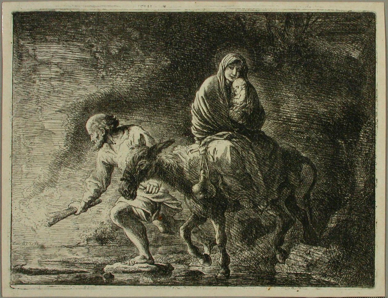 Fuga para o Egito de Christian Wilhelm Ernst Dietrich