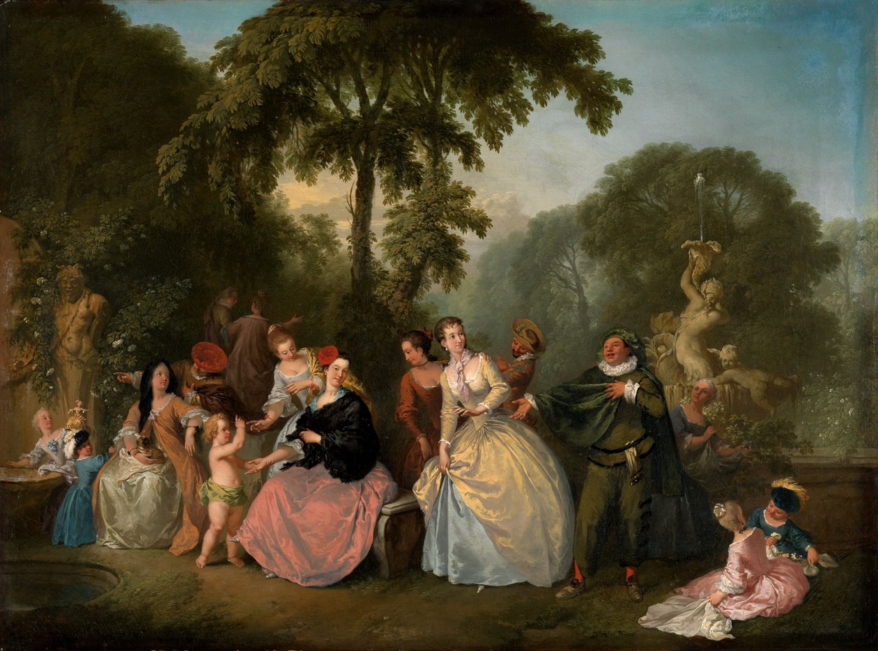 Grupo no parque de Christian Wilhelm Ernst Dietrich