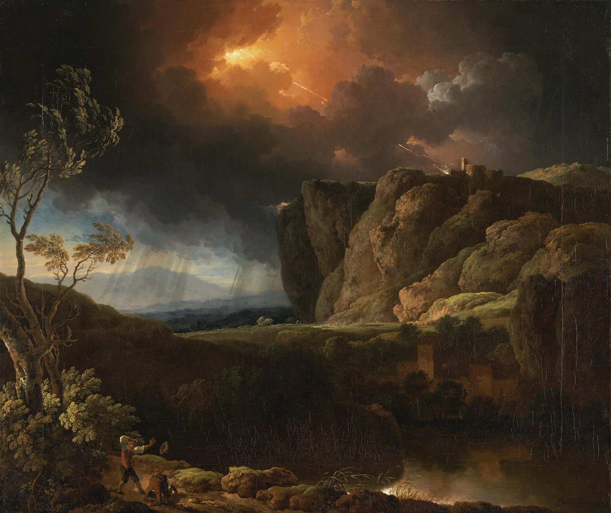 Paisagem ideal com trovoada de Christian Wilhelm Ernst Dietrich