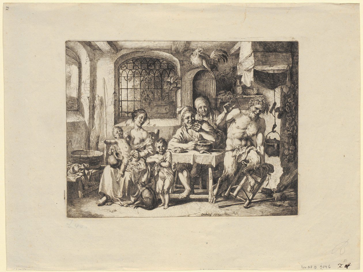 Sátiro na casa do camponês de Christian Wilhelm Ernst Dietrich