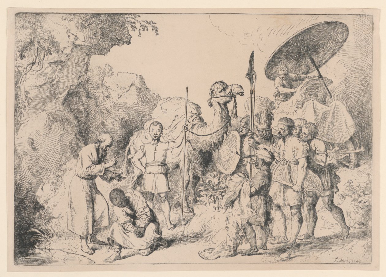 São Filipe Batizando o Etíope de Christian Wilhelm Ernst Dietrich