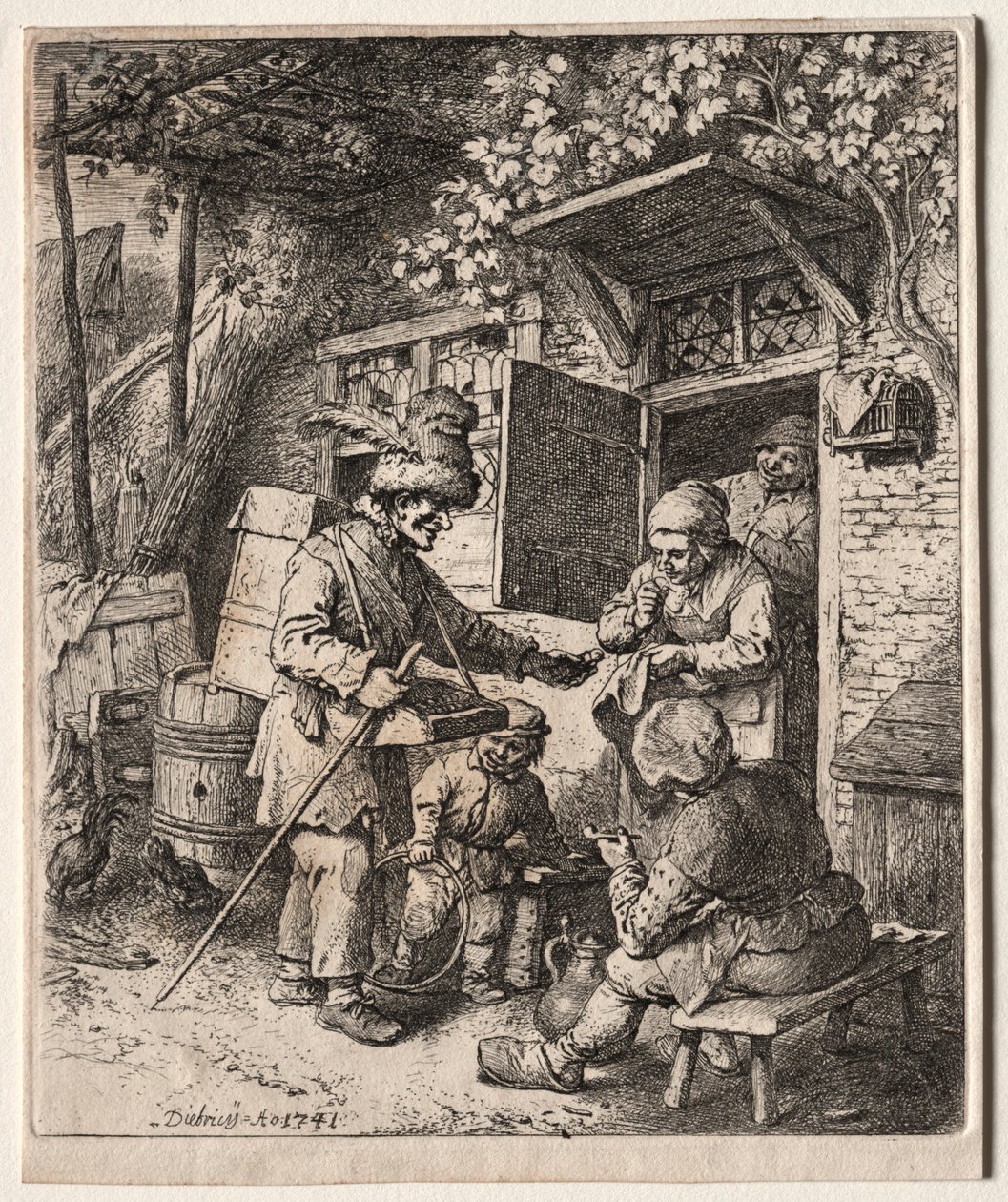 O Peddlar, 1741. de Christian Wilhelm Ernst Dietrich