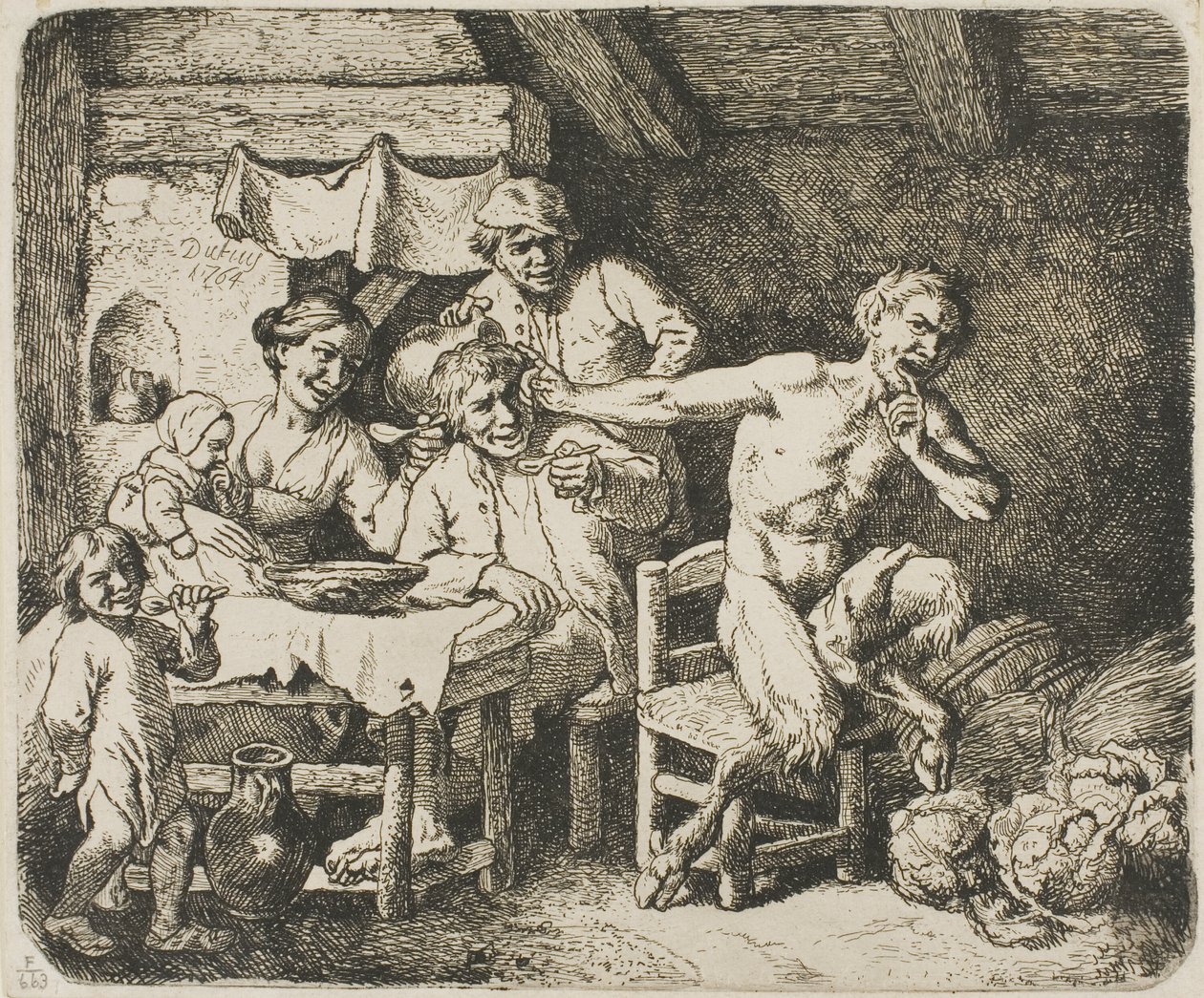 O Sátiro na Casa do Camponês de Christian Wilhelm Ernst Dietrich