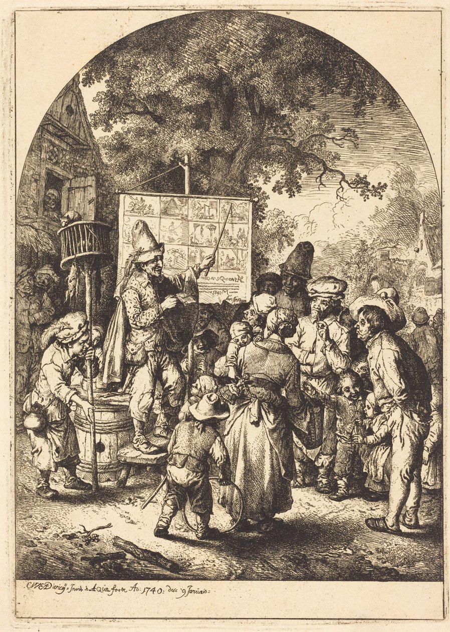 O Cantor na Feira Rural de Christian Wilhelm Ernst Dietrich