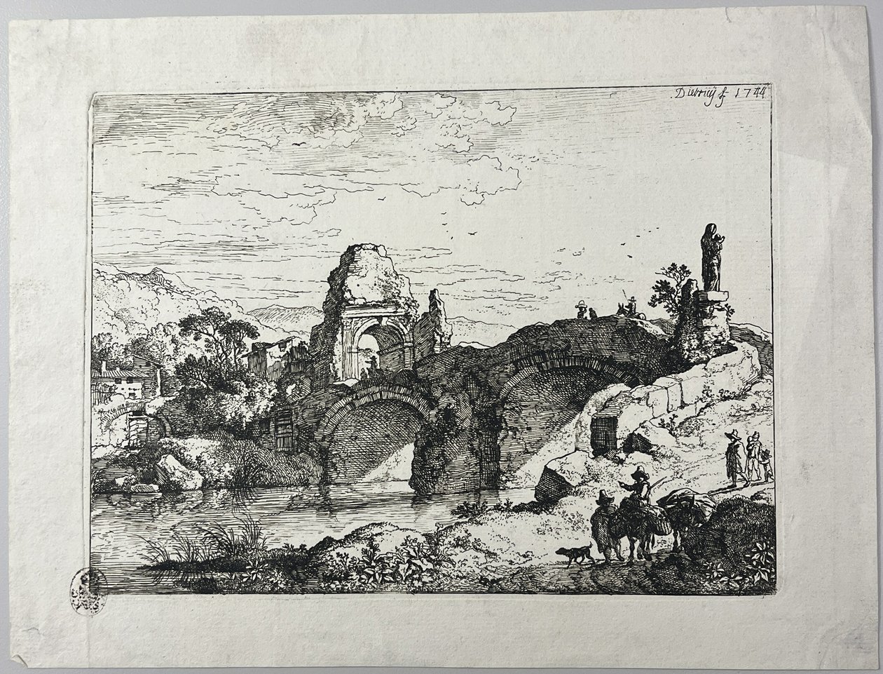 A ponte de pedra de Christian Wilhelm Ernst Dietrich