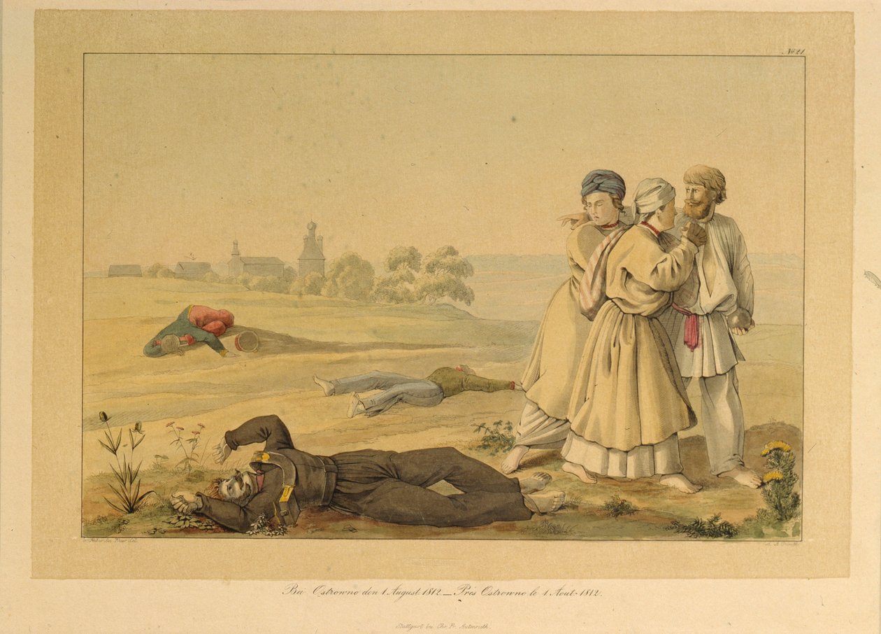 Perto de Ostrovno em 1 de agosto de 1812, 1820 de Christian Wilhelm Faber du Faur von