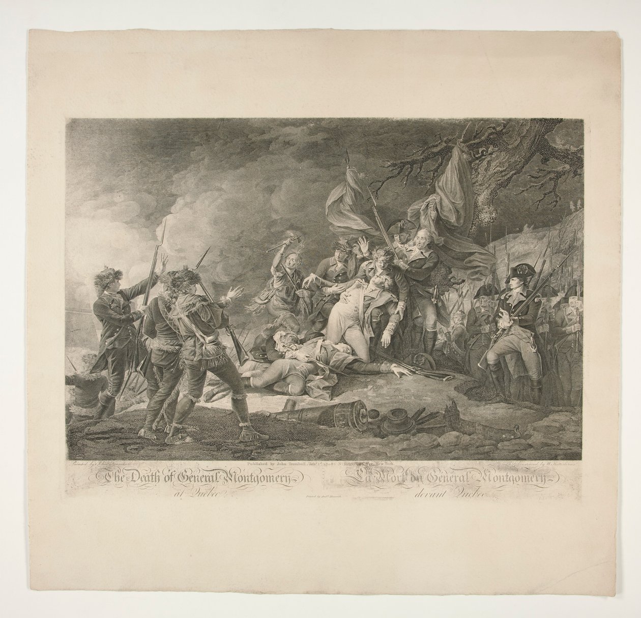 A Morte do General Montgomery em Quebec (La Mort du General Montgomery devant Quebec) de Christian Wilhelm Ketterlinus