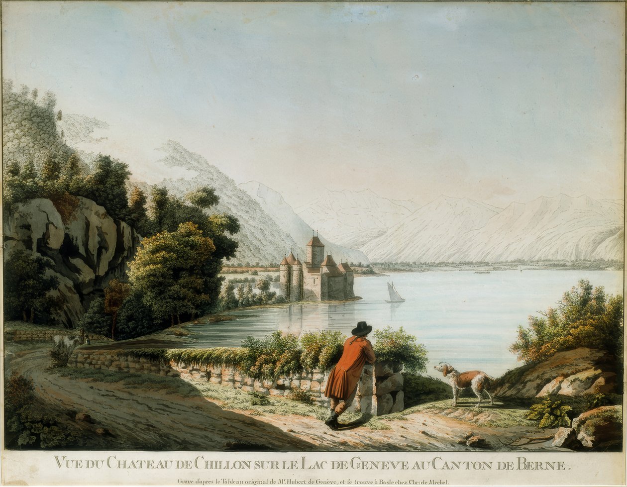 Vista do Castelo de Chillon de Christian von Mechel