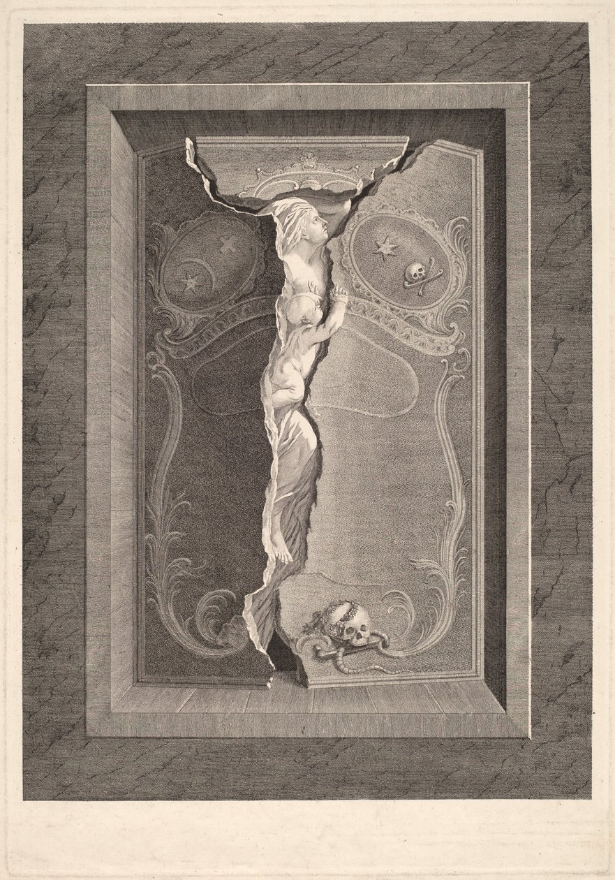 O túmulo de Madame Langhans de Christian von Mechel and Bartholomäus Hübner, after Johannes August Nahl, the Younger